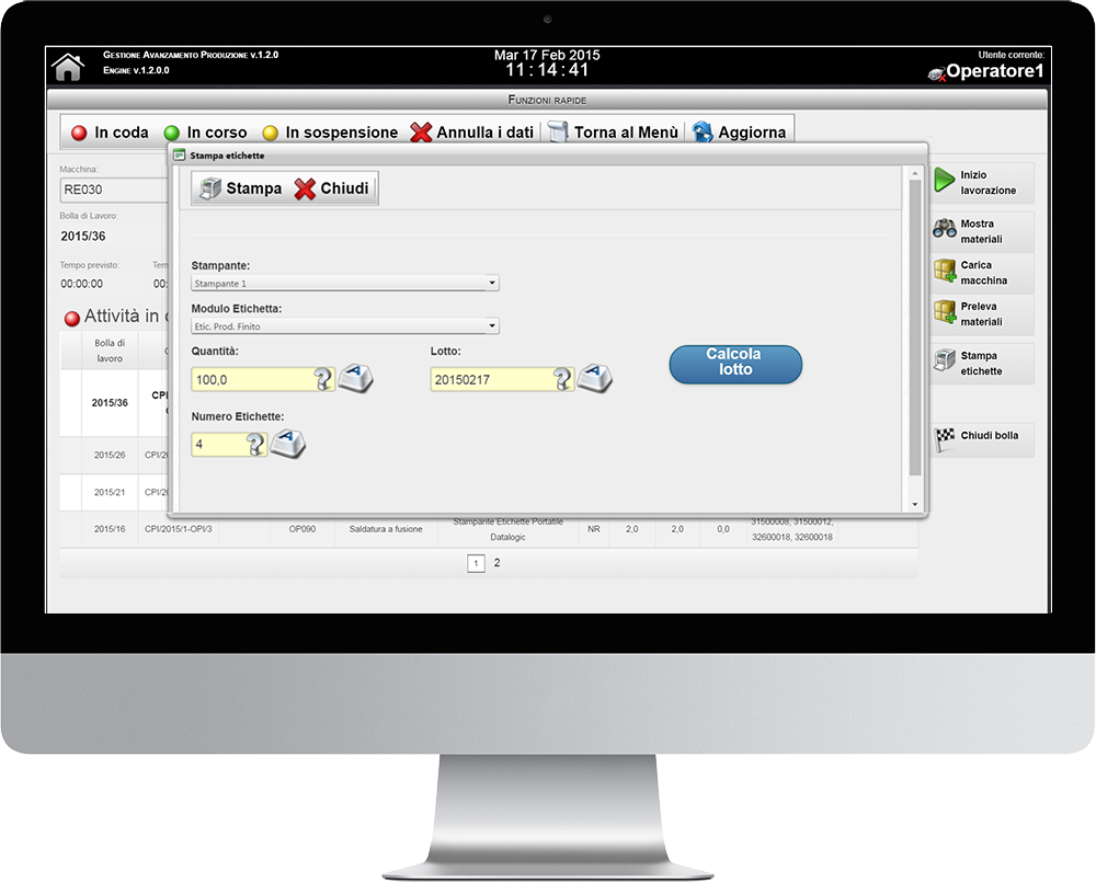 MES - Rilevamento e gestione dei dati di produzione